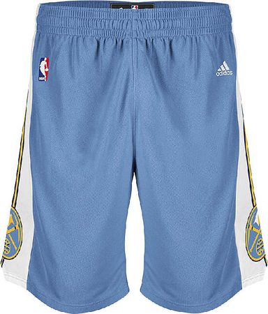 Denver Nuggets Blue Embroidered Swingman Shorts By Adidas