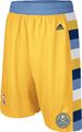Denver Nuggets Gold Embroidered Swingman Shorts By Adidas