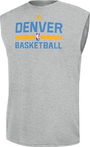Denver Nuggets Grey Climalite Practice Sleeveless Shirt by Adidas