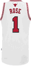 Derrick Rose Chicago Bulls #1 White Swingman Basketball Jersey by Adidas