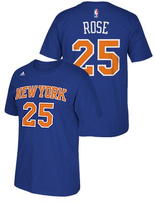 Derrick Rose 25 New York Knicks High Definition Select Replica T Shirt by Adidas