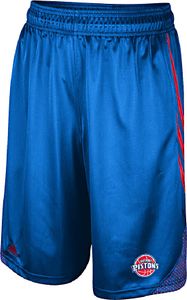 Detroit Pistons Blue Embroidered 12 inch Inseam Hoop Shorts by Adidas