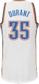 Kevin Durant Oklahoma City Thunder #35 White Swingman Basketball Jersey by Adidas