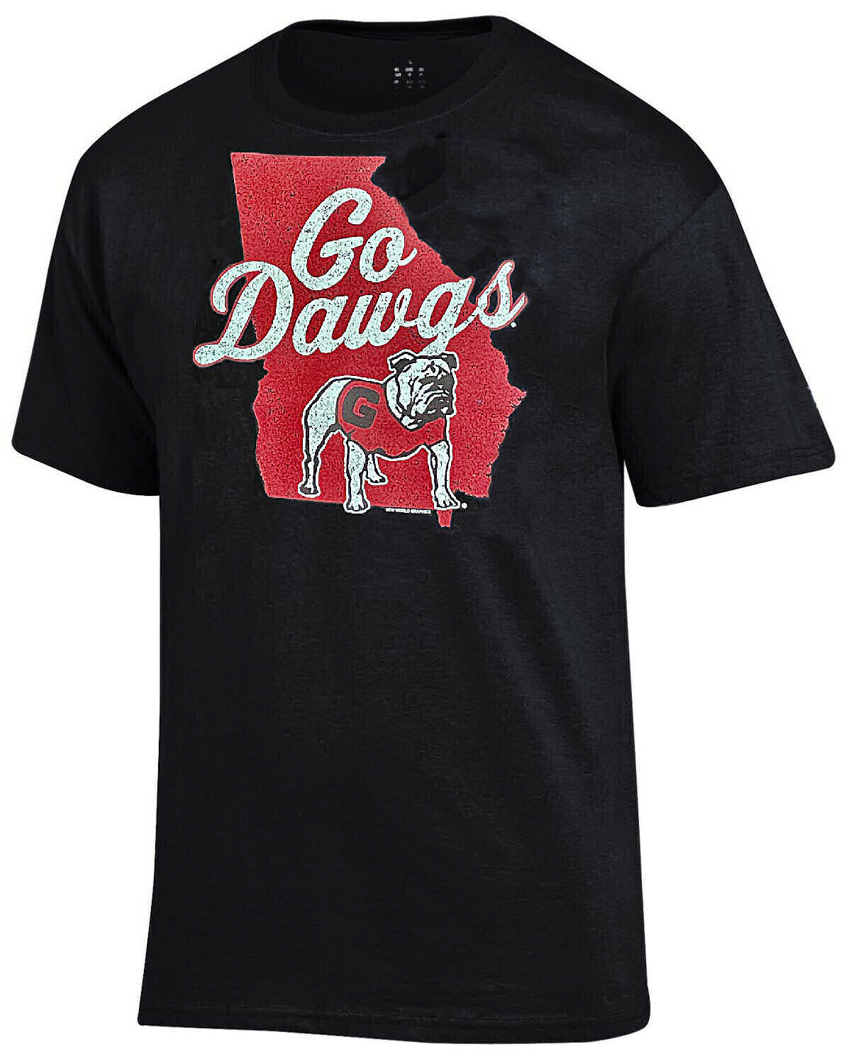 Bulldogs Men's Black State Logo Short Sleeve T Shirt