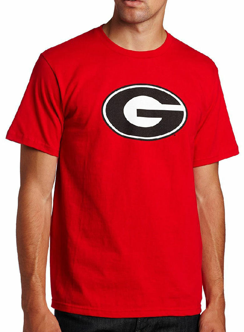 Georgia Bulldogs Men's Red Big Win College T Shirt by Majestic on Sale