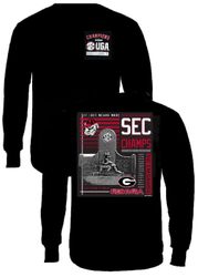 Georgia Bulldogs Granite Heather Champion Campus Long Sleeve Tee Shirt