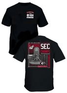 Georgia Bulldogs Men's Champion Black Athletic Polyester Long Sleeve T Shirt