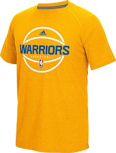 Golden State Warriors Adidas On-Court Gold Pre-Game Ultimate Synthetic Short Sleeve T Shirt