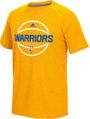 Golden State Warriors Adidas On-Court Gold Pre-Game Ultimate Synthetic Short Sleeve T Shirt