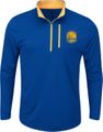 Golden State Warriors Long Sleeve Half Zip Exclamation Points Mock Neck Wind Shirt