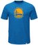 Golden State Warriors Mens Royal Established Position Short Sleeve T Shirt