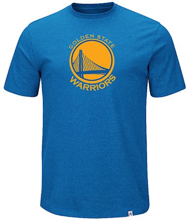 Golden State Warriors Mens Royal Established Position Short Sleeve T Shirt