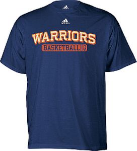 Golden State Warriors Blue NBA Double OT Short Sleeve Tee Shirt By Adidas