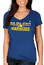 Ladies Golden State Warriors Royal Get Aggressive V Neck Short Sleeve Tee Shirt