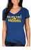 Ladies Golden State Warriors Royal Get Aggressive V Neck Short Sleeve Tee Shirt