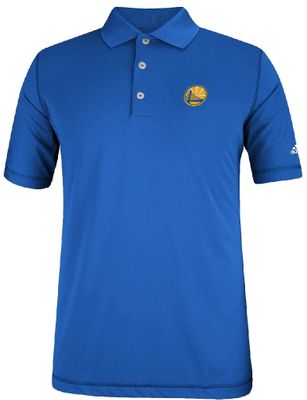 Golden State Warriors Adidas Pure Motion Blue Performance Polo Shirt