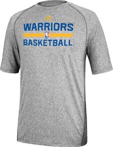 Golden State Warriors Grey Climalite Practice Short Sleeve Shirt by Adidas