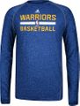 Golden State Warriors Heather Blue Climalite Practice Long Sleeve Shirt by Adidas