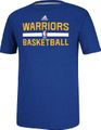 Golden State Warriors Heather Blue Climalite Practice Short Sleeve Shirt by Adidas