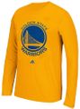 NBA Golden State Warriors Gold Adidas Primary Logo Long Sleeve T Shirt