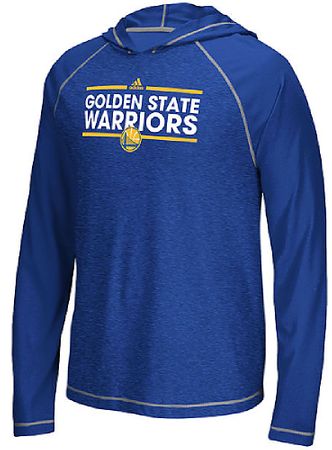 Golden State Warriors Tip-Off Adidas Dassler Hooded Long Sleeve T Shirt