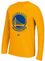 NBA Golden State Warriors Gold Adidas Primary Logo Long Sleeve T Shirt