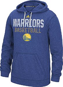 Golden State Warriors Mens Heather Blue Ultimate Banner Synthetic Hoodie by Adidas
