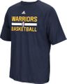 Golden State Warriors Navy Climalite Practice Short Sleeve Shirt by Adidas