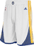 Golden State Warriors White Embroidered Swingman Shorts By Adidas