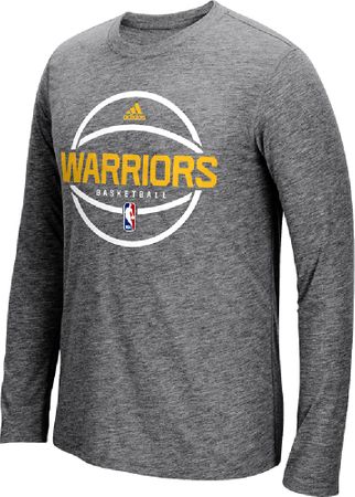 Golden State Warriors Adidas Grey Ultimate Synthetic Long Sleeve T Shirt