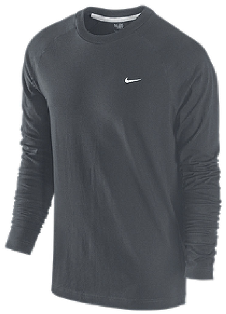 Gray Heather Long Sleeve Raglan Tee by Nike Nike Long Sleeve Tee Shirts