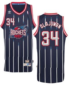 Hakeem Olajuwon Houston Rockets Embroidered Swingman Basketball Jersey By Adidas