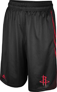 Houston Rockets Black Embroidered 12 inch Inseam Hoop Shorts by Adidas