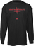 Houston Rockets Black Primary Logo Long Sleeve Tee Shirt by Adidas