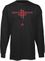 Houston Rockets Black Primary Logo Long Sleeve Tee Shirt by Adidas