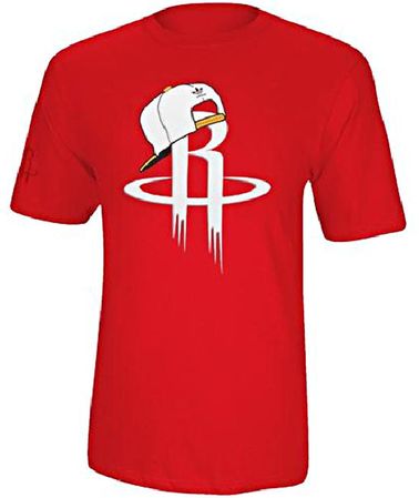 Houston Rockets Red Snap Back Logo Tee Shirt by Adidas
