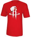 Houston Rockets Red Snap Back Logo Tee Shirt by Adidas