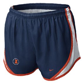 Illinois Fighting Illini Womens Blue Dri-FIT Tempo Running Shorts By Nike