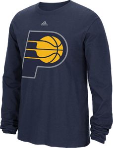 Indiana Pacers Adidas Navy Huge Preferred Logo Long Sleeve T Shirt
