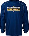 Indiana Pacers Dark Navy Heather Adidas Authentic On-Court Practice Climalite Performance Long Sleeve T Shirt