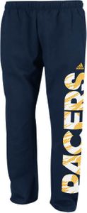 Indiana Pacers Navy Open Bottom Vertical Cut Fleece Sweatpants by Adidas