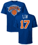 Jeremy Linn New York Knicks Royal #17 Player Name T Shirt by VF