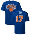 Jeremy Linn New York Knicks Royal #17 Player Name T Shirt by VF