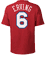 Julius Erving Hardwood Philadelphia 76ers Hardwood Classic Red T Shirt by Majestic