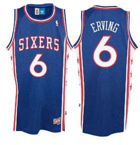Julius Erving Philadelphia Royal 76ers Embroidered Throwback Basketball Jersey By Adidas