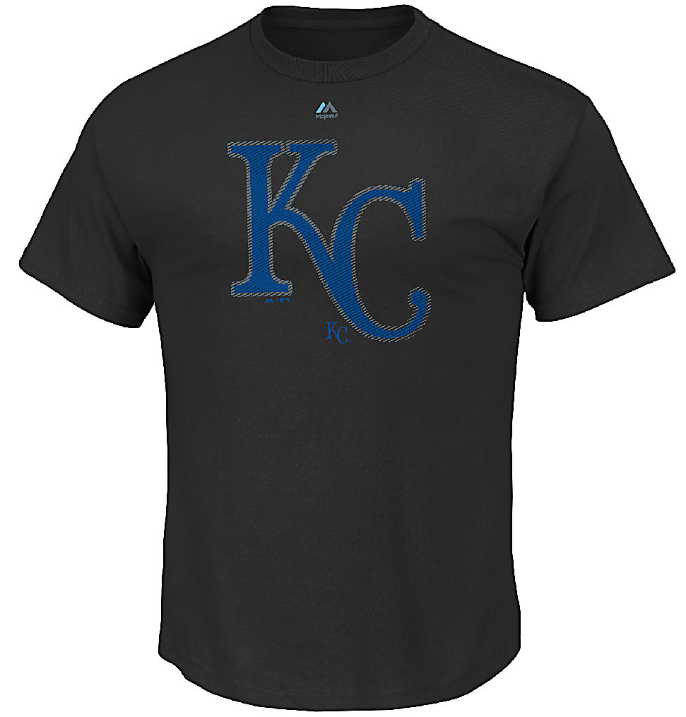 Kansas City Royals Mens Majestic Black Superior Play Short Sleeve Tee