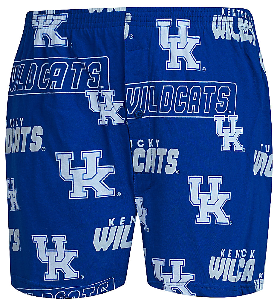 Kentucky Wildcats Mens Royal AOP Cotton Slide Boxer Shorts Kentucky