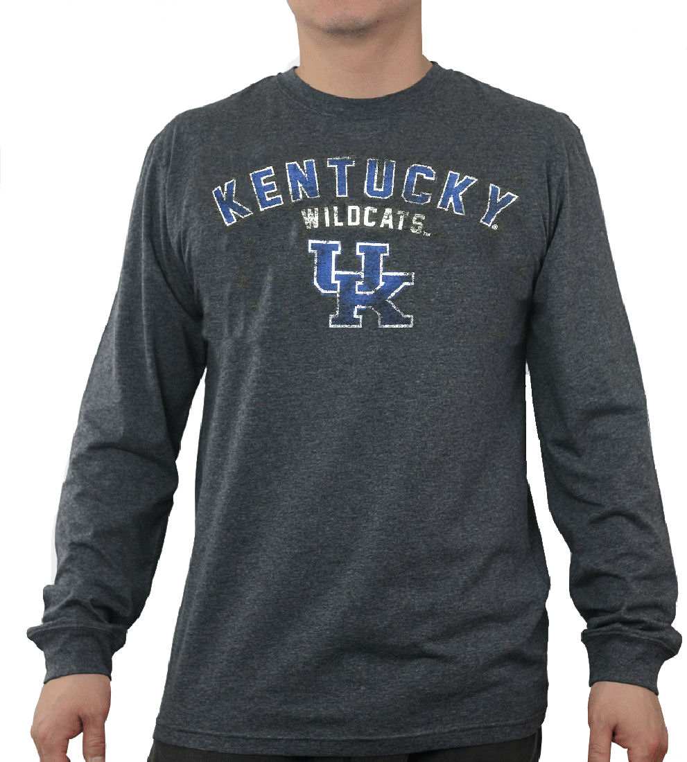 Kentucky Wildcats Charcoal Heather Mens Core Long Sleeve T Shirt on