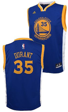 Kevin Durant Youth Golden State Warriors Blue Replica Basketball Jersey