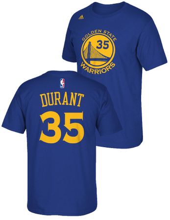 Kevin Durant 35 Adidas Golden State Warriors High Def Replica T Shirt